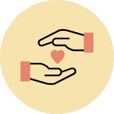 Kalp. Web simgesi basit illüstrasyon