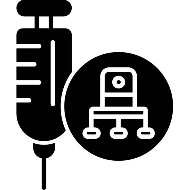 Şırınga simgesi. Basit örnek şırınga vektör simgesi beyaz arka plan üzerinde izole web tasarımı için