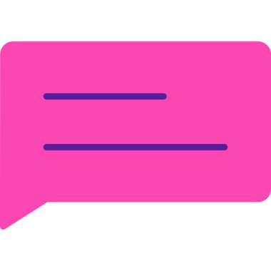 baloncuk sohbet ileti simgesi düz biçimli