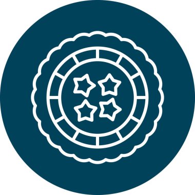 Ay Vektörü Kabartma Simgesi Tasarımı