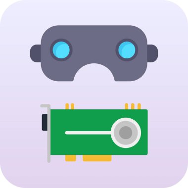 Robot ve vektör tasarımında düz bir simge