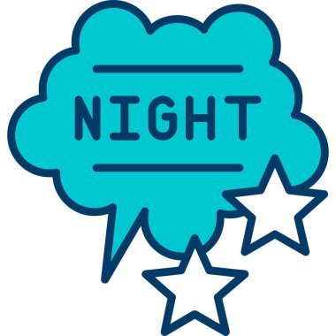 Gece simgesi, vektör çizimi