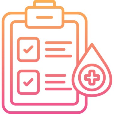 kan testi modern simgesi, vektör illüstrasyonu