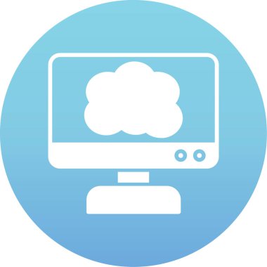 Bulut. Web simgesi basit illüstrasyon