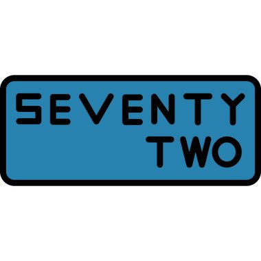 iki renk iki yedi işaret ile metin ve kelime.