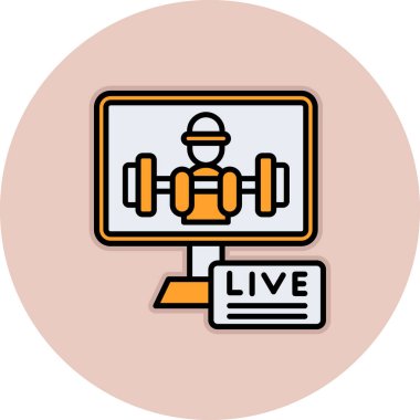 Bilgisayarın bir simgesinin vektör illüstrasyonu