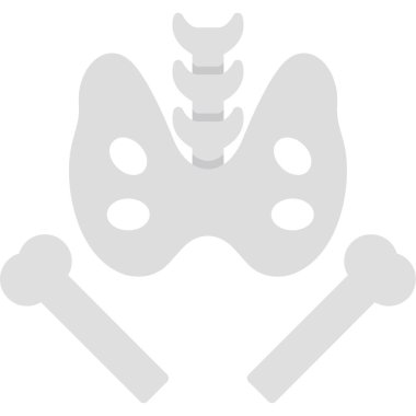 İskelet insan anatomisi simgesi katı biçimde