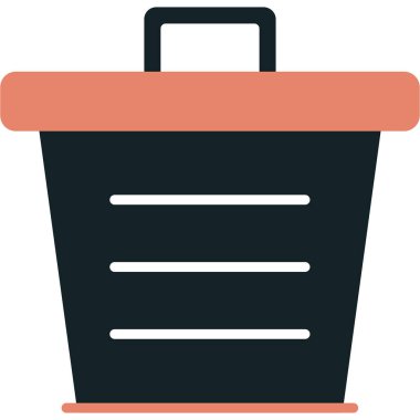 Sepet alışveriş arabası simgesi düz stil