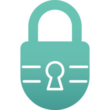 Vektör Kabartma Simgesi Tasarımı Kilitle