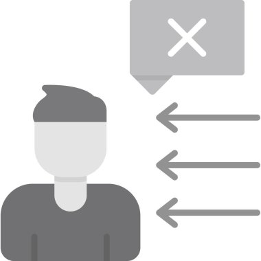 Konuşma kabarcığı vektör çizimi olan kişi