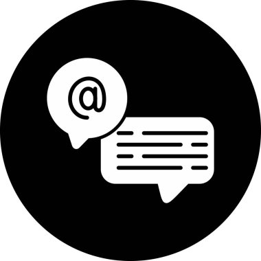 Mesaj var. Web simgesi basit illüstrasyon