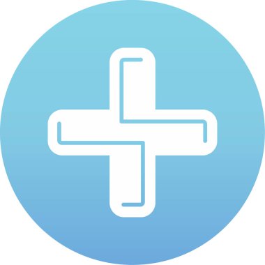 Çapraz artı doldurulmuş sağlık ikonu - özet biçimi