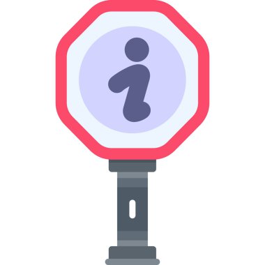 Yol. Web simgesi basit illüstrasyon