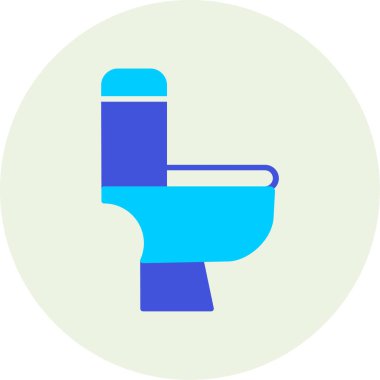 tuvalet modern simgesi, vektör illüstrasyonu