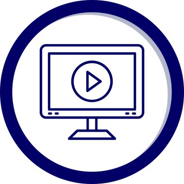 Video Oyuncu. Web simgesi basit illüstrasyon