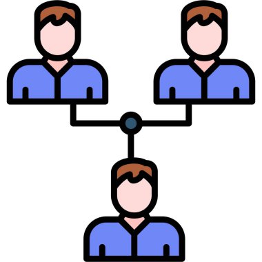 iş takım çalışması simgesi. vektör çizim