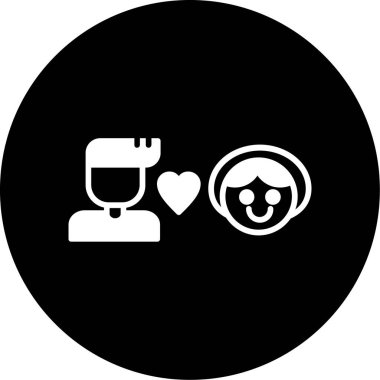 Aşk simgesinin vektör illüstrasyon simgesi