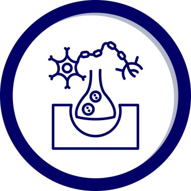 Moda tasarım tarzında kimya şişesi simgesi.