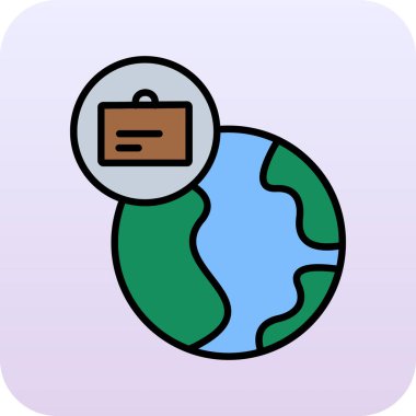 Küresel simge vektör illüstrasyonu