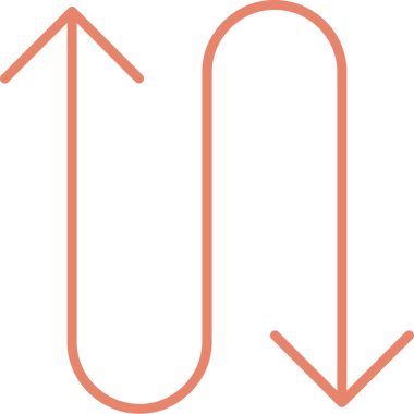 ok aşağı ok simgesi dış hat biçiminde