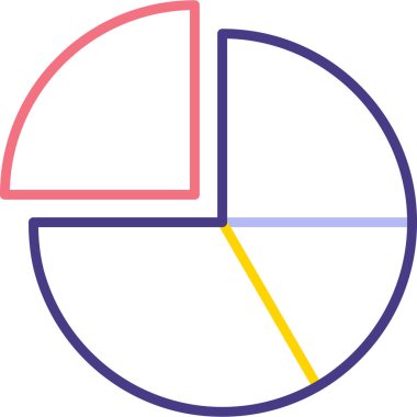 pasta grafiği vektör çizgisi renk simgesi