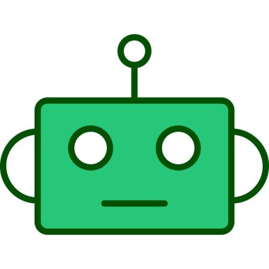 robot. Web simgesi basit illüstrasyon