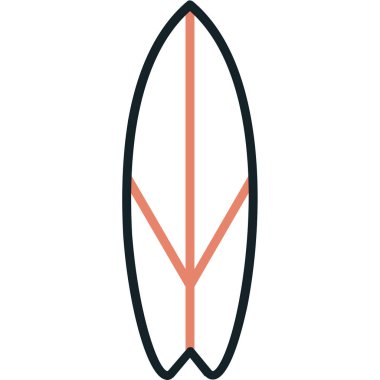 Sörf tahtası vektör çizimi tasarımı