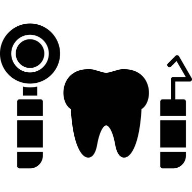Diş sembolü ikon vektörlü diş. Diş izi var. izole edilmiş sembol çizimi