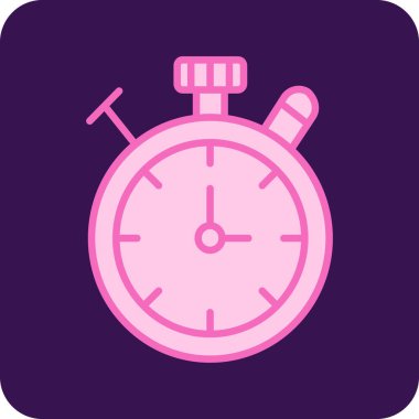 Saat. Web simgesi basit illüstrasyon