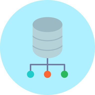 veritabanı. Web simgesi basit illüstrasyon