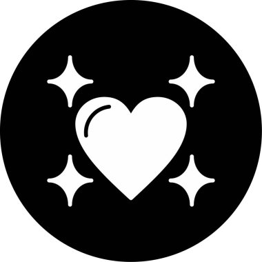 Kalp ikonu vektör illüstrasyonu