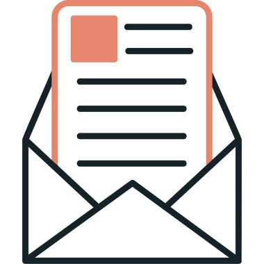 Zarf. Web simgesi basit illüstrasyon