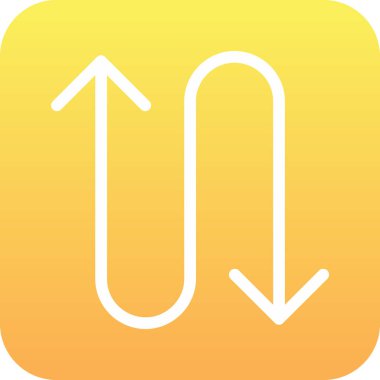 Benzersiz ok yukarı vektör çizgisi simgesi