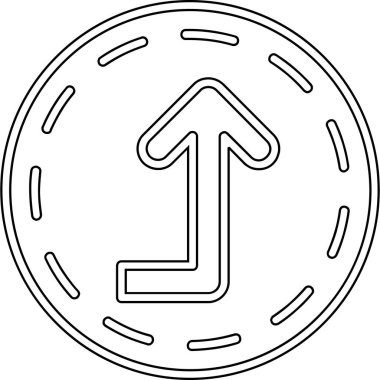 Yol işareti simgesinin vektör illüstrasyonu