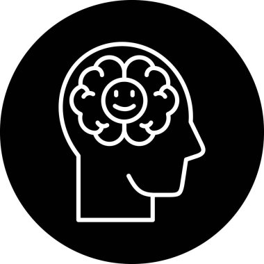 Bir beyin simgesinin vektör çizimi