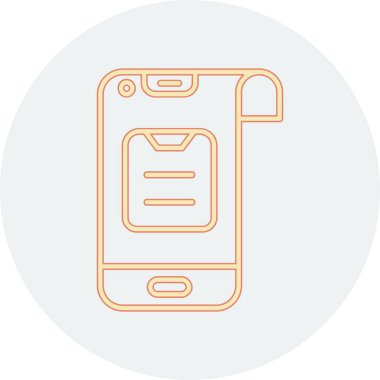 Akıllı telefon simgesinin vektör illüstrasyonu