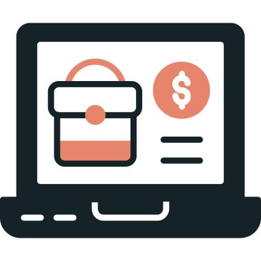 ecommerce çevrimiçi alışveriş simgesi