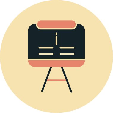 Şövale. Web simgesi basit illüstrasyon