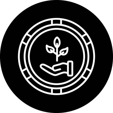 Bitki simgesinin vektör illüstrasyonu