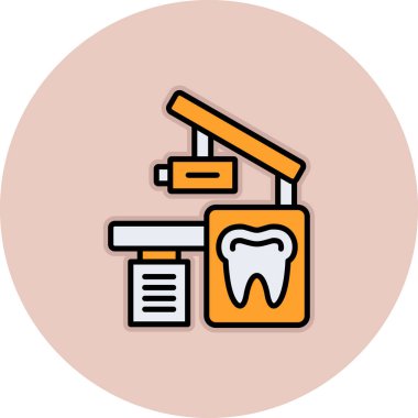 Diş bakımı. Web simgesi basit illüstrasyon