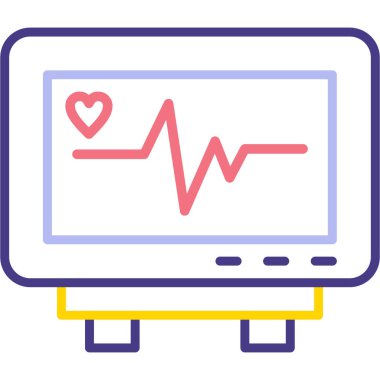 kalp atış hızı simgesi, vektör çizimi