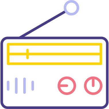 radyo simgesi modern vektör illüstrasyonu