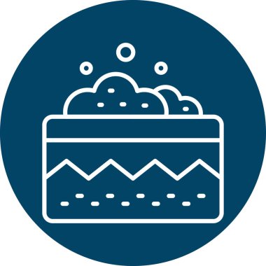 Kek. Web simgesi basit illüstrasyon