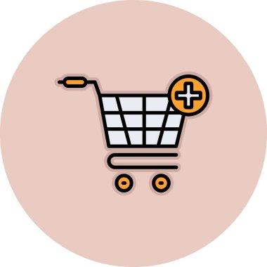 Alışveriş arabası ikonu. vektör illüstrasyonu.