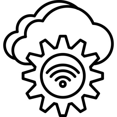 bulut hesaplama simgesi, vektör illüstrasyonu