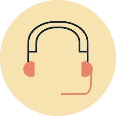 Kulaklık. Web simgesi basit illüstrasyon