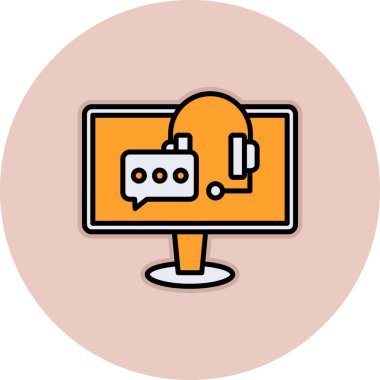 İleti baloncuğu vektör illüstrasyon tasarımı içeren bilgisayar