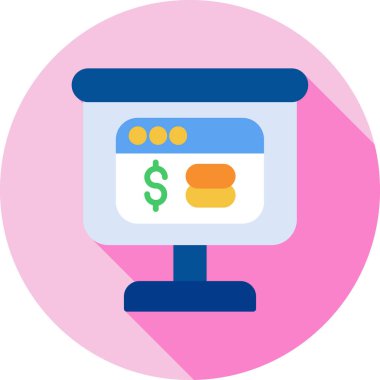 İnternetten alışveriş. Web simgesi