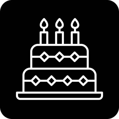 Pasta simgesi, basit vektör çizim