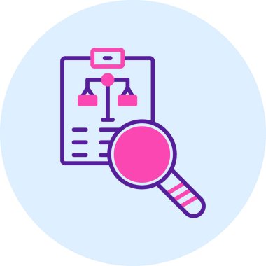 Arama simgesi vektörlü büyüteç. İnce çizgi işareti. izole edilmiş sınır sembolü çizimi